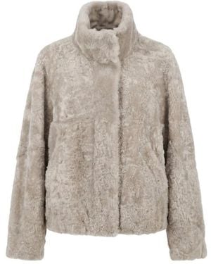 Brunello Cucinelli High-Neck Jacket - Gray