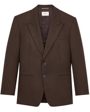 Saint Laurent Single-Breasted Jacket - Brown