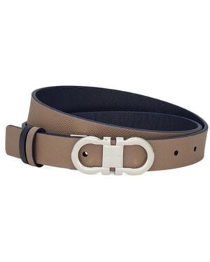 Ferragamo Gancini Reversible And Adjustable Belt - Blue