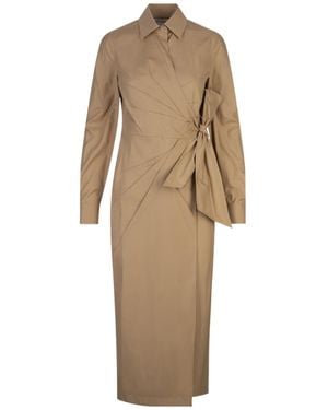 Max Mara Long Sleeve Dress - Natural