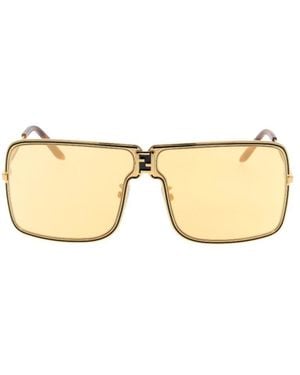 Fendi Eyewear Square Frame Sunglasses - Metallic