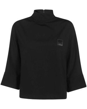Opening Ceremony Logo-Patch Zip-Detailed Top - Black