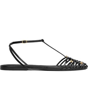 Celine Cage Flat Sandal - Metallic