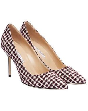 Manolo Blahnik Printed Pumps - Pink