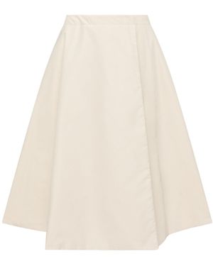 Moncler Padded Taffeta Midi Skirt - Natural