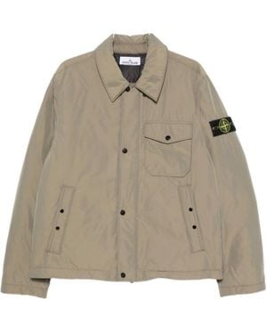 Stone Island Casual Shirt-Style Jacket - Natural