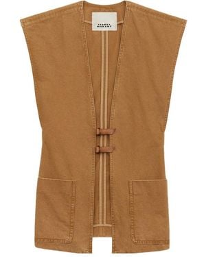 Isabel Marant Falila Buckle Fastened Waistcoat - Brown