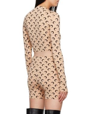 Marine Serre Moon Printed Crewneck T-Shirt - Natural