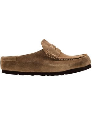 Birkenstock Mules With Stitching Details - Brown
