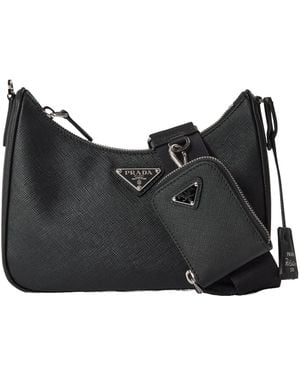 Prada Simple Leather Bag - Black