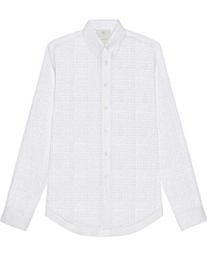 Givenchy 4G Pattern Long-Sleeved Shirt - White