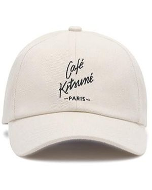 Maison Kitsuné Cafe Kitsune Cap - White