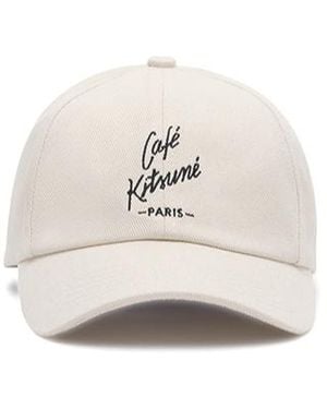 Maison Kitsuné Cafe Kitsune Cap - White
