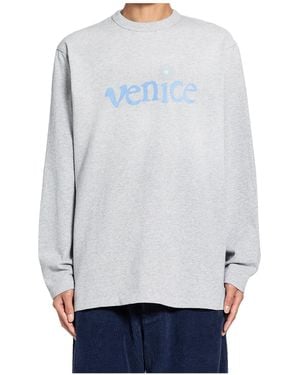 ERL Venice Logo Long Sleeve T-Shirt - Blue
