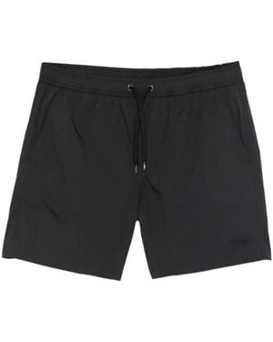 Herno Elastic Drawstring Waist Swim Shorts - Black
