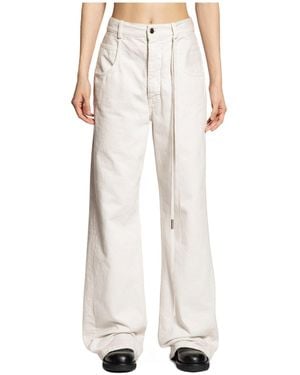 Ann Demeulemeester Belted Jeans - White