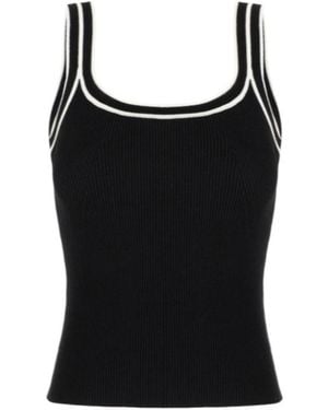 Iceberg Striped Knit Top - Black