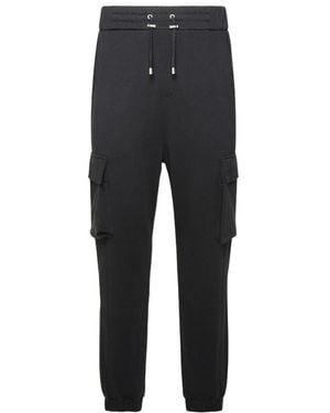 Balmain Pocket Detailed Drawstring Cargo Trousers - Black
