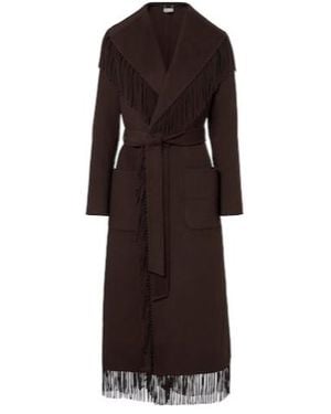 Jonathan Simkhai Fringed Wool-Blend Coat - Brown