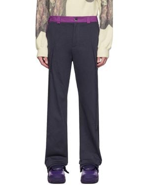 Kiko Kostadinov Belt-Lined Casual Pants - Blue