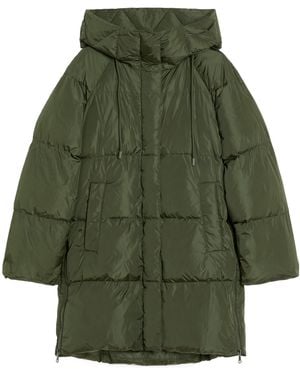 Weekend by Maxmara High Neck Drawstring Coat - Green