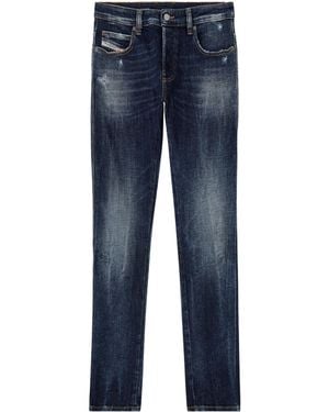 DIESEL D-Vyl 0Adbn Button Slim Jeans - Blue