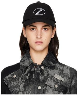 we11done Logo-Embroidered Cotton Cap - Black