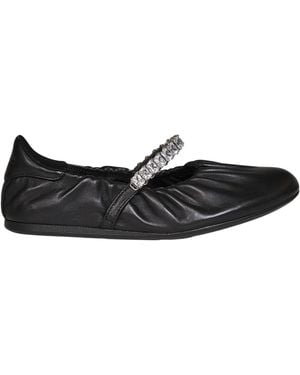Jimmy Choo Pleated Flats - Black