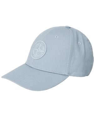 Stone Island Printed Logo Baseball Cap - Blue