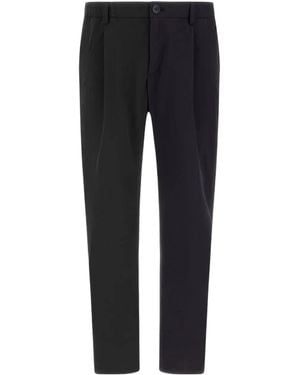 Herno Seersucker Trousers - Black