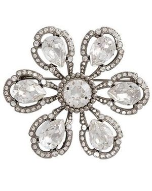 Dolce & Gabbana Sartoria Floral Brooch - White