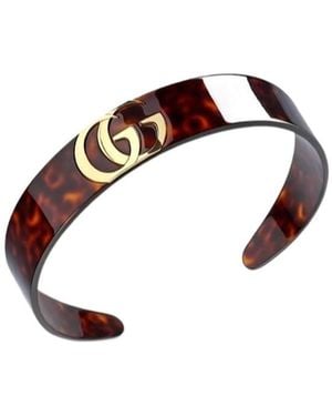 Gucci Hair Band With Double G - Metallic