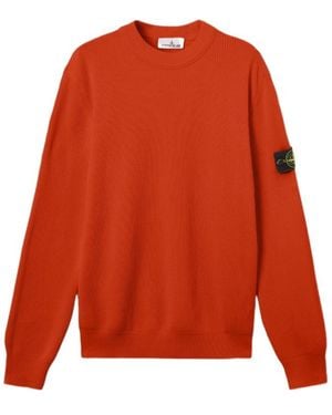 Stone Island Regular-Fit Crewneck Sweater - Orange
