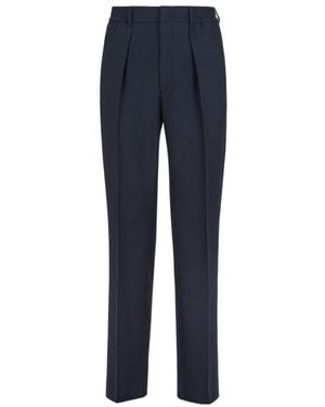 Fendi Pleated Cigarette Trousers - Blue