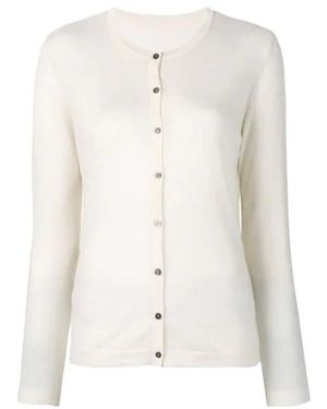 Lela Rose Button Fitted Cardigan - White