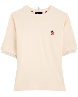 Moncler Logo-Appliquéd Stretch-Cotton T-Shirt - Natural
