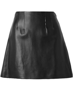 Theory Leather Mini Skirt - Black