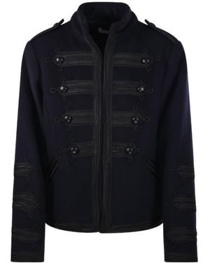 P.A.R.O.S.H. P.A.R.O..H. Leak26 Braided Trim Jacket - Black