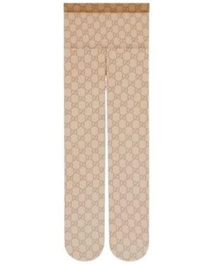 Gucci Printed Stretch Tights - Natural