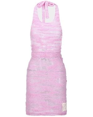 ANDERSSON BELL Cloud Halter Knit Minidress - Pink