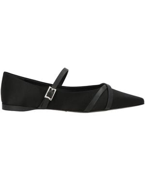 Max Mara Minimalist Mary Jane Flats - Black