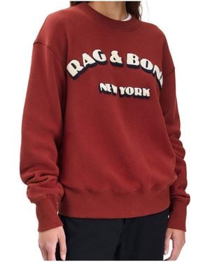 Rag & Bone Long-Sleeved Sweatshirt - Red