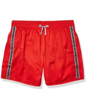 EA7 Logo Detail Shorts - Red