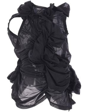 Comme des Garçons Ruffled Collared Blouse - Black