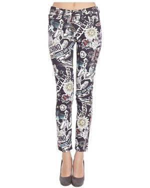 Moschino Printed Jeans - White