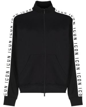 DSquared² Logo Tape Zip-Up Jacket - Black