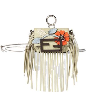 Fendi Cuoio Romano Leather Charm - Metallic