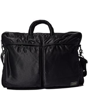 Porter-Yoshida and Co Tanker 2-Way Zipper Shoulder Bag - Black
