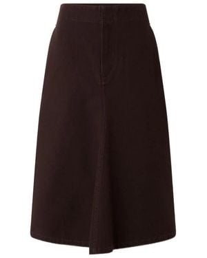 Soeur Zipper Skirt - Brown