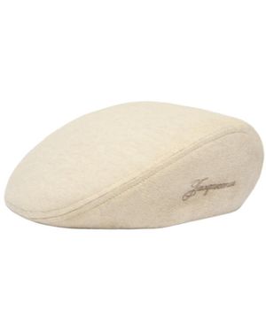 Jacquemus The Valérie Logo Embroidered Beret - White
